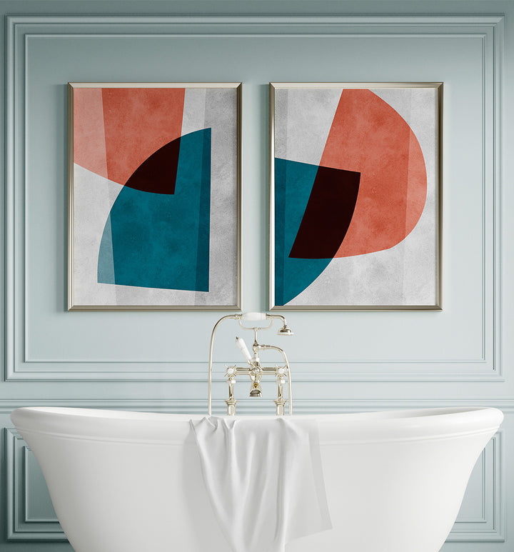 INTERSECTING SOULS , SET OF 2 PAINTINGS