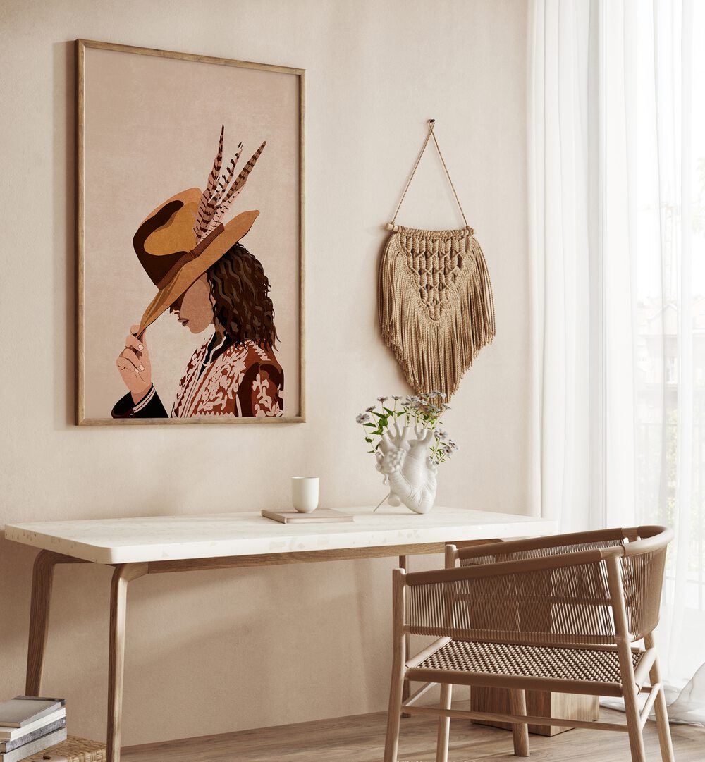Brunette, portraits artwork by Emel Tunaboylu enhances your space with elegance and style. Perfect for any decor.