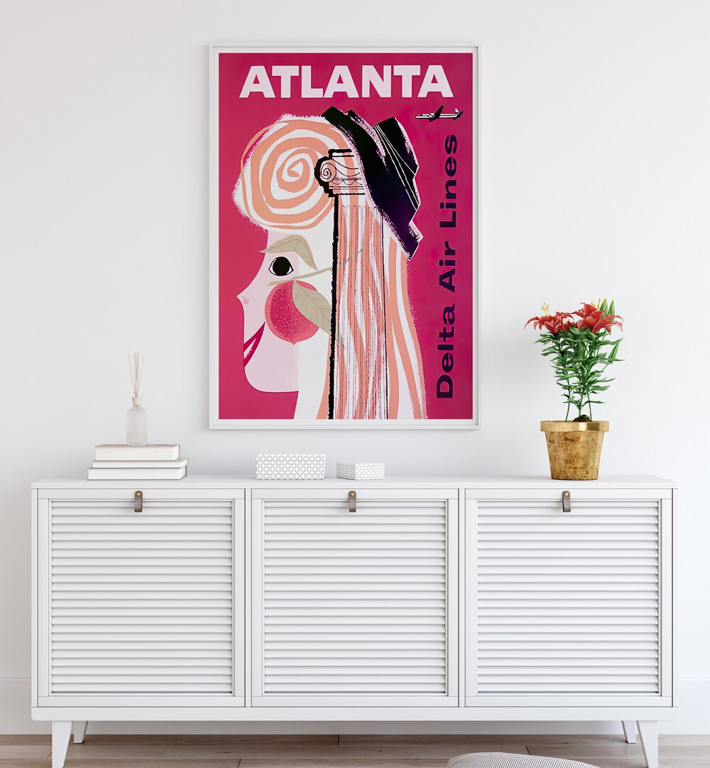 ATLANTA I, VINTAGE TRAVEL POSTERS showcase retro charm, perfect for adding adventure to your space. Ideal for art lovers.