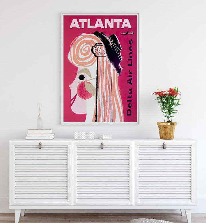 ATLANTA I, VINTAGE TRAVEL POSTERS showcase retro charm, perfect for adding adventure to your space. Ideal for art lovers.