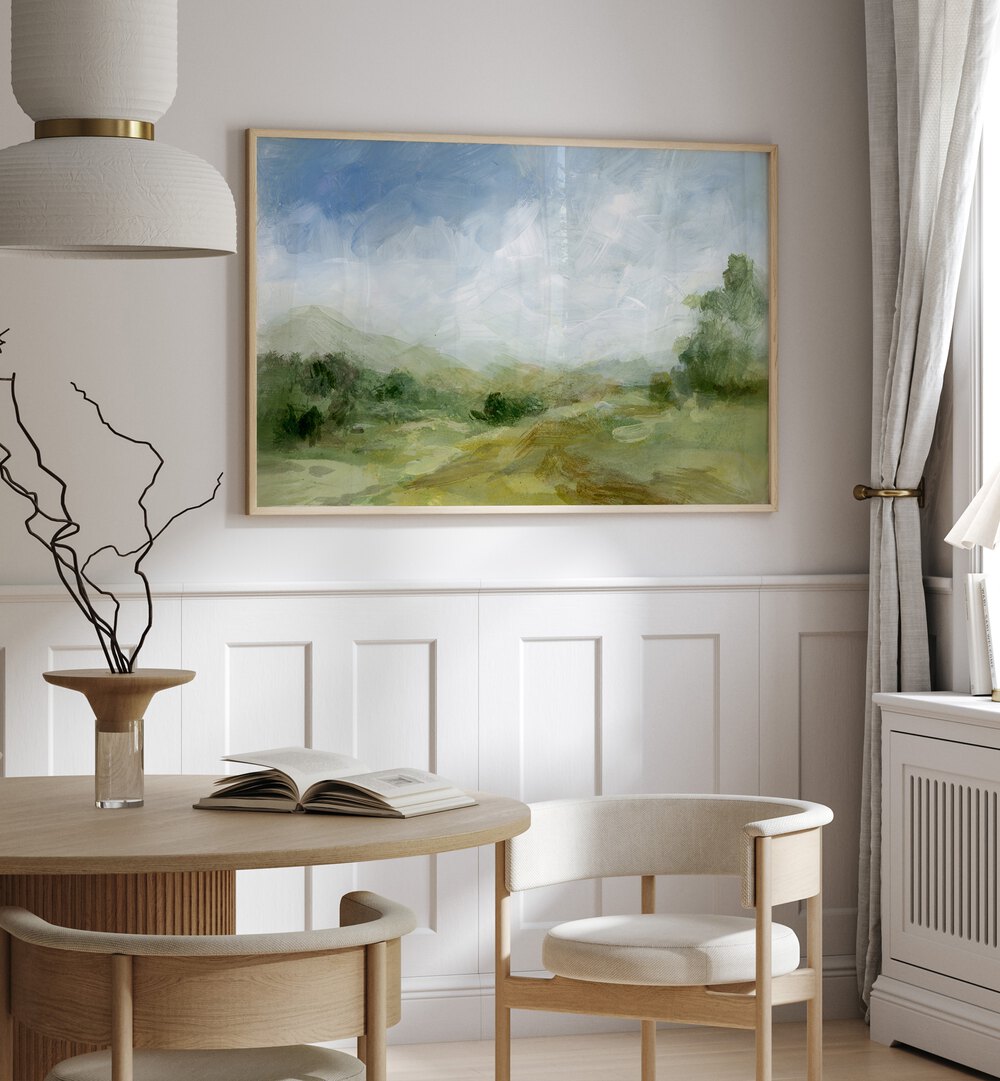 Transform your space with SERENE COUNTRYSIDE, LANDSCAPE PAINTINGS showcasing tranquil rural beauty.