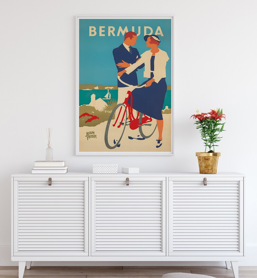 Brighten your decor with BERMUDA I, VINTAGE TRAVEL POSTERS showcasing timeless charm and wanderlust.
