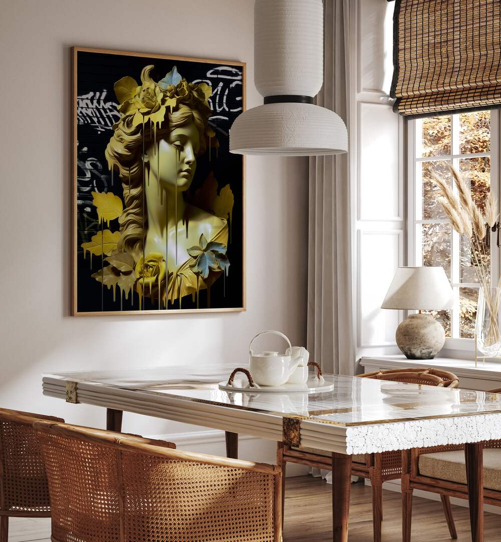 VANDAL HELENA, ALTERED ART PRINTS by DIKHOTOMY adds bold, rebellious flair to any modern interior space.