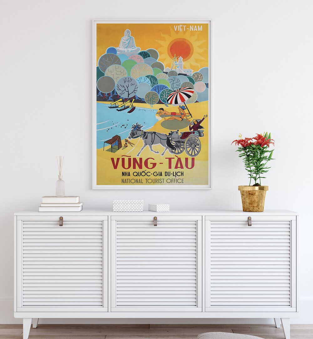 VUNG-TAU, VINTAGE TRAVEL POSTERS showcase vibrant art, capturing the essence of Vietnam's stunning shores.