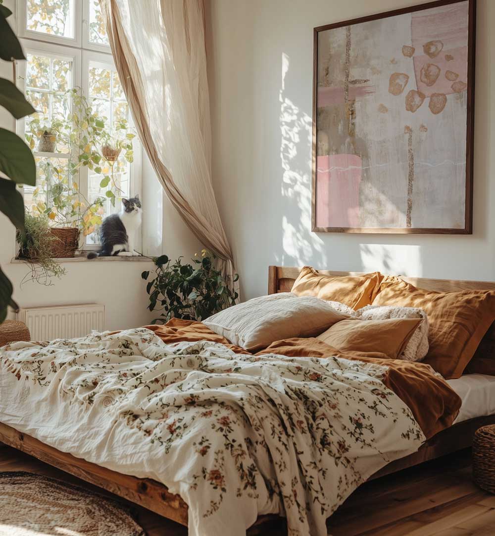 GLORIOUS PINK II , BOHO ART PAINTINGS