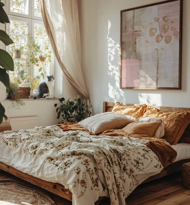 GLORIOUS PINK II , BOHO ART PAINTINGS