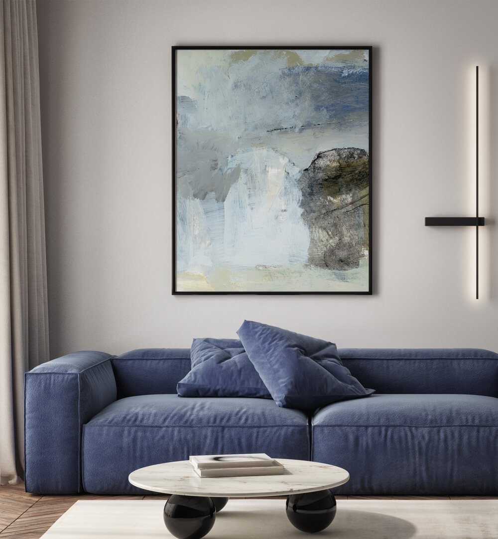Transform your space with BLUE, ABSTRACT PAINTINGS by Dan Hobday, adding serenity and style to modern decor.