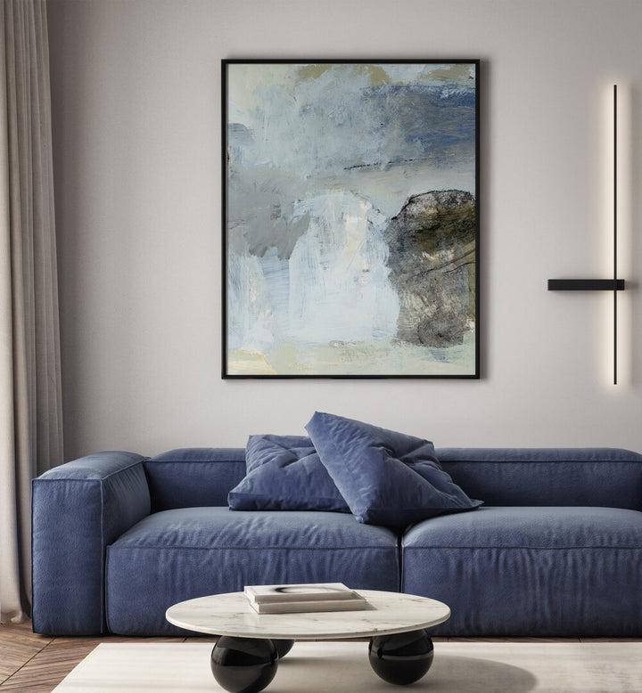 Transform your space with BLUE, ABSTRACT PAINTINGS by Dan Hobday, adding serenity and style to modern decor.