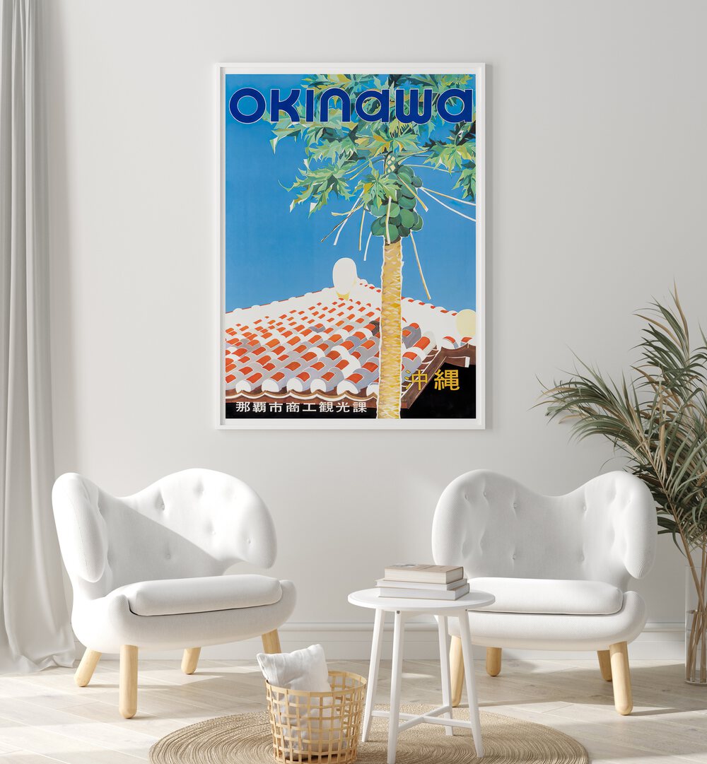 Okinawa vintage travel posters showcasing tropical beauty, perfect for enhancing your home decor.