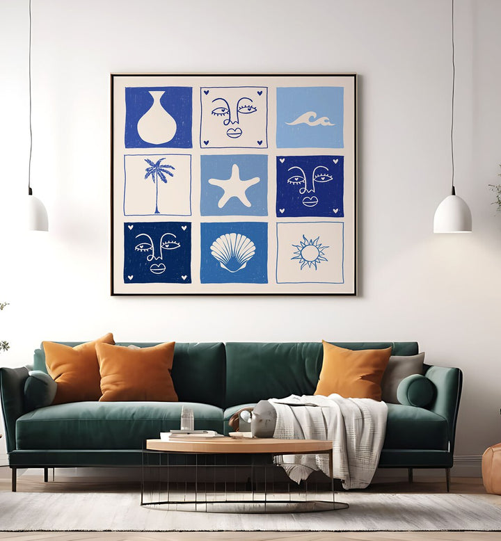 Boho art paintings featuring the SEA CHILD design, perfect for enhancing your coastal lifestyle decor.