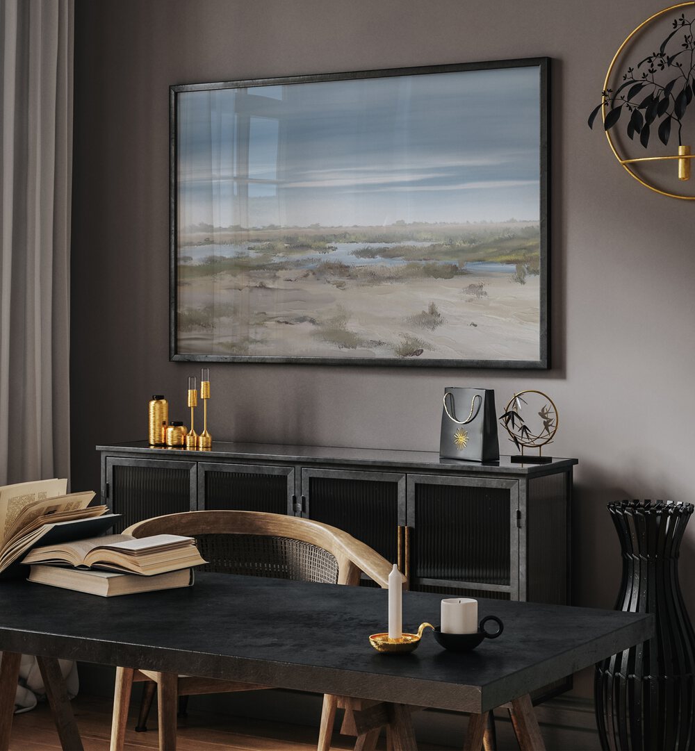 Transform your space with THE MISTY RISING, LANDSCAPE PAINTINGS, showcasing serene beauty in any room.