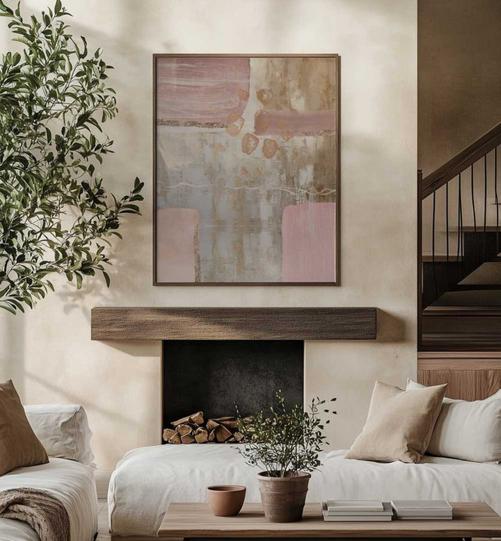 GLORIOUS PINK III , BOHO ART PAINTINGS