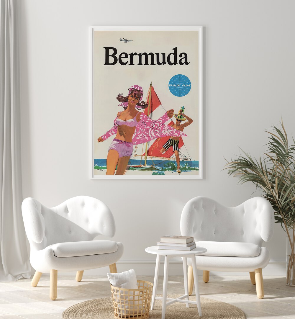 Bright and vibrant BERMUDA Vintage Travel Posters capture tropical allure, perfect for your home decor.