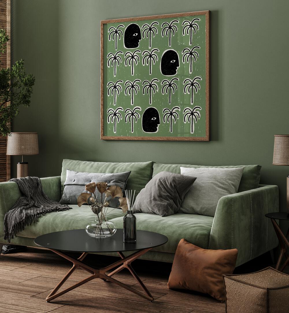 Elevate your space with THE SONG OF SPIRITS, BOHO ART PAINTINGS, a serene masterpiece blending nature and tranquility.