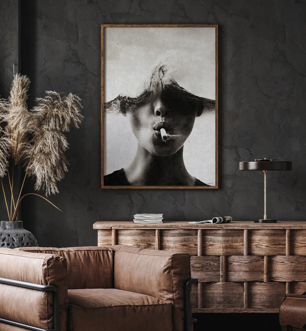 Surreal art print "THE SOUND OF WAVES" by Underdott enhances your space with captivating imagery and sound interplay.