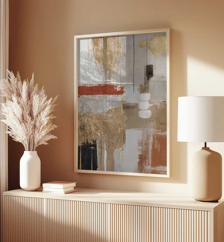 TERRACOTTA CHAOS II , BOHO ART PAINTINGS