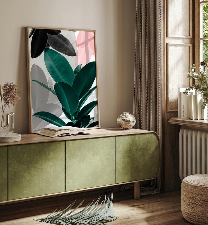 Stylish LEAF PLAY, FLORAL FLOWER PAINTINGS enhance your space with vibrant greenery and modern design. Perfect for any home!