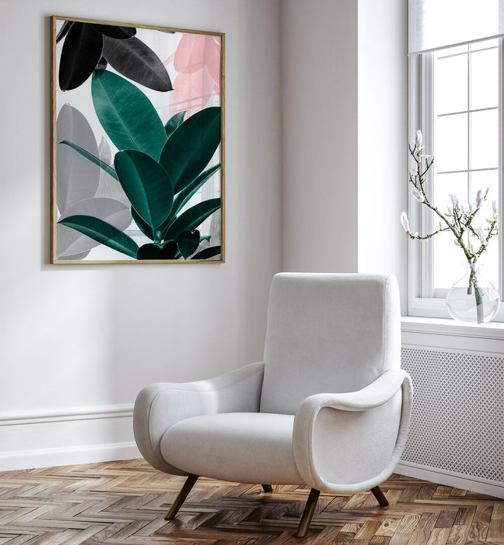 Stylish LEAF PLAY, FLORAL FLOWER PAINTINGS enhance any room, combining nature's beauty with modern decor.