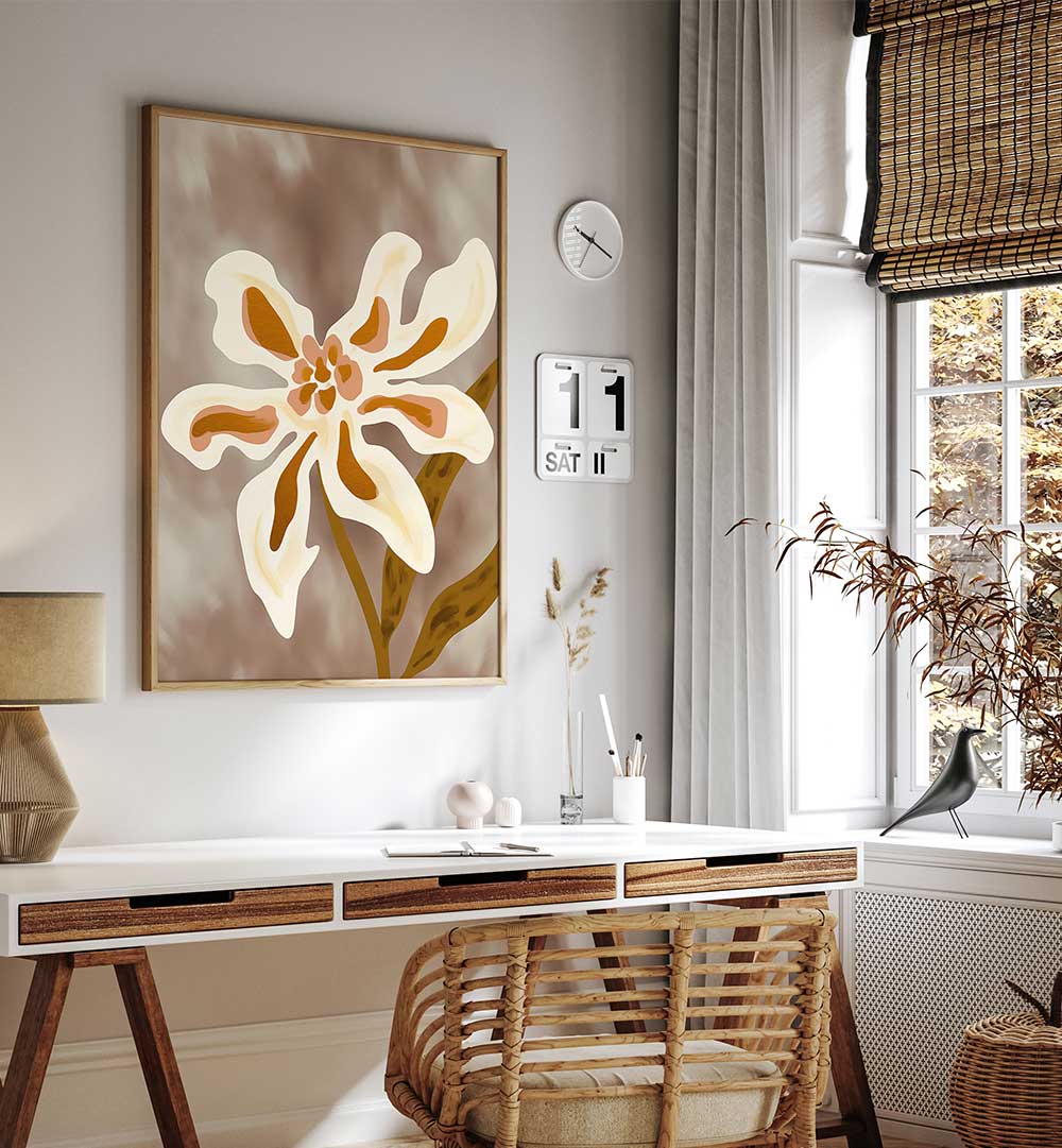 DELICATE WHITE FLOWER , FLORAL FLOWER PAINTINGS