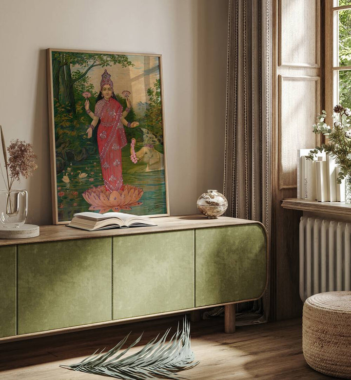 LAKSHMI EMBELLISHED , INDIAN ART PAINTINGS