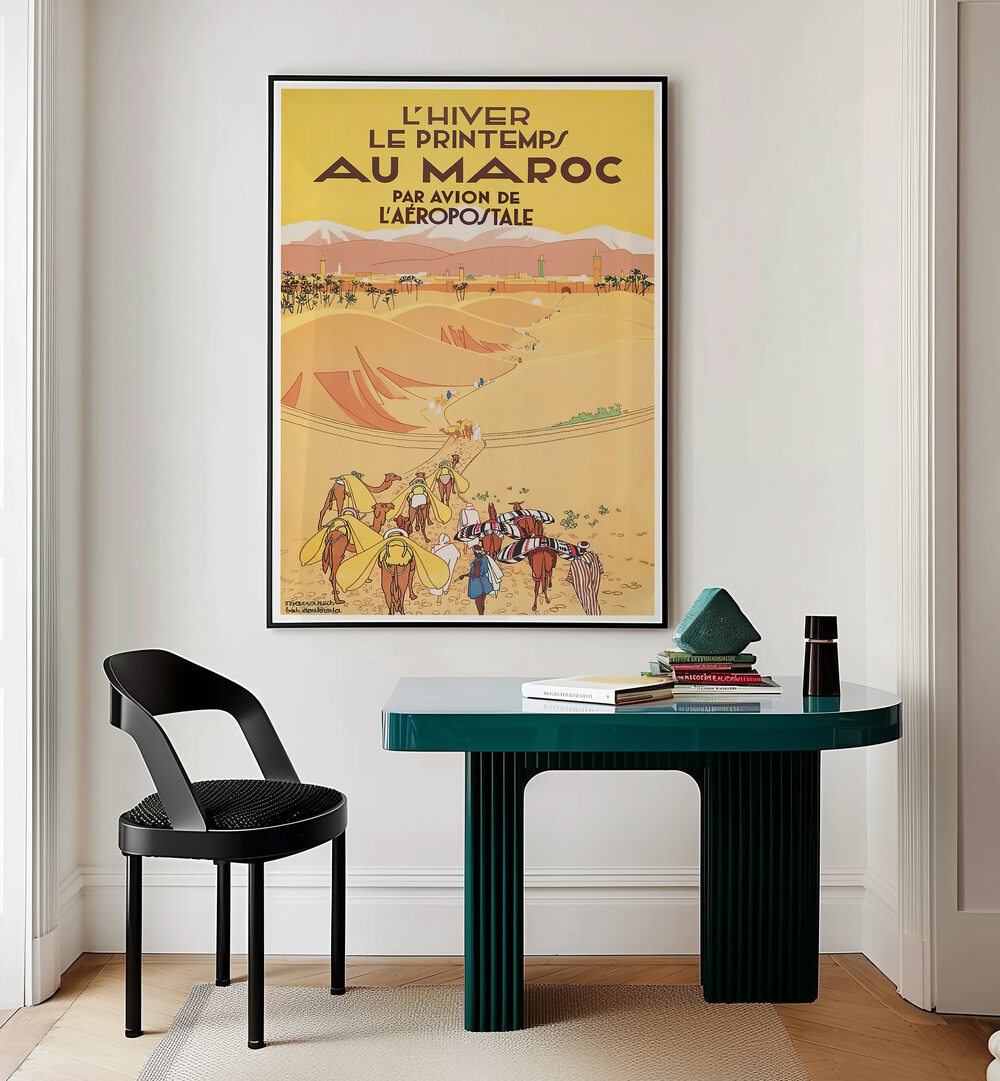 Decorate your space with AVIATION AEROPOSTALE, VINTAGE TRAVEL POSTERS, evoking nostalgia for air travel adventures.