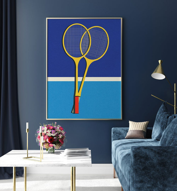 Stylish sports poster featuring BADMINTON RACKETS, perfect for enhancing your game and home decor.