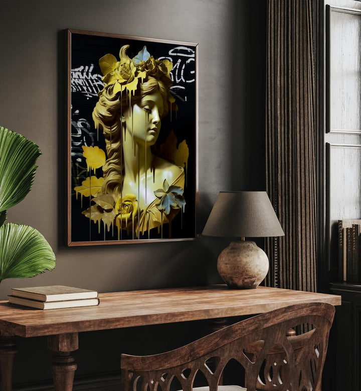 VANDAL HELENA, ALTERED ART PRINTS by DIKHOTOMY features striking colors and a bold design for unique decor.