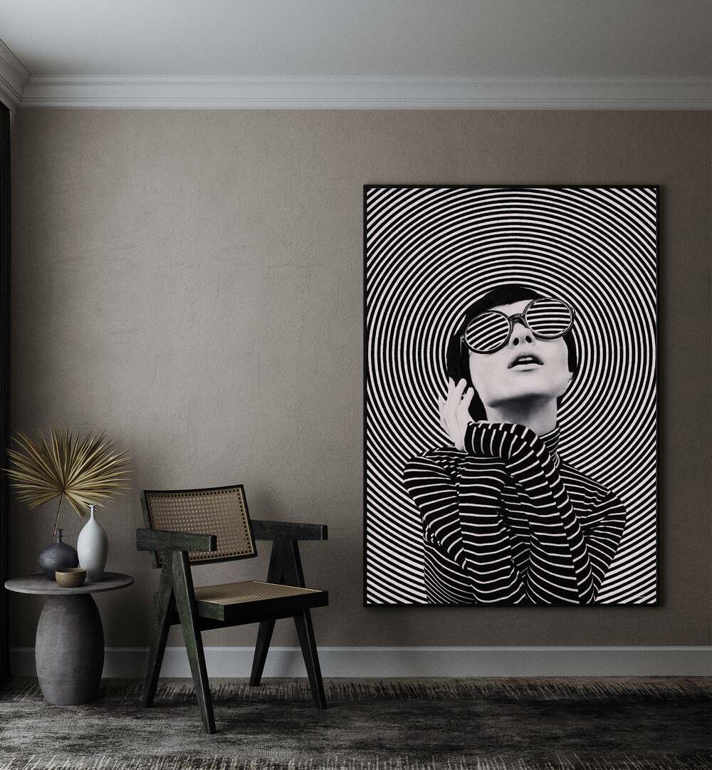 Stylish portrait from the "THOUGHTS IN A WHIRL, PORTRAITS" collection by Underdott, showcasing bold artistic expression.