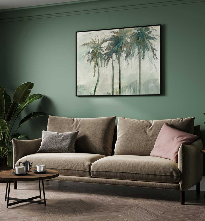 WINDSWEPT PALMS , FLORAL FLOWER PAINTINGS