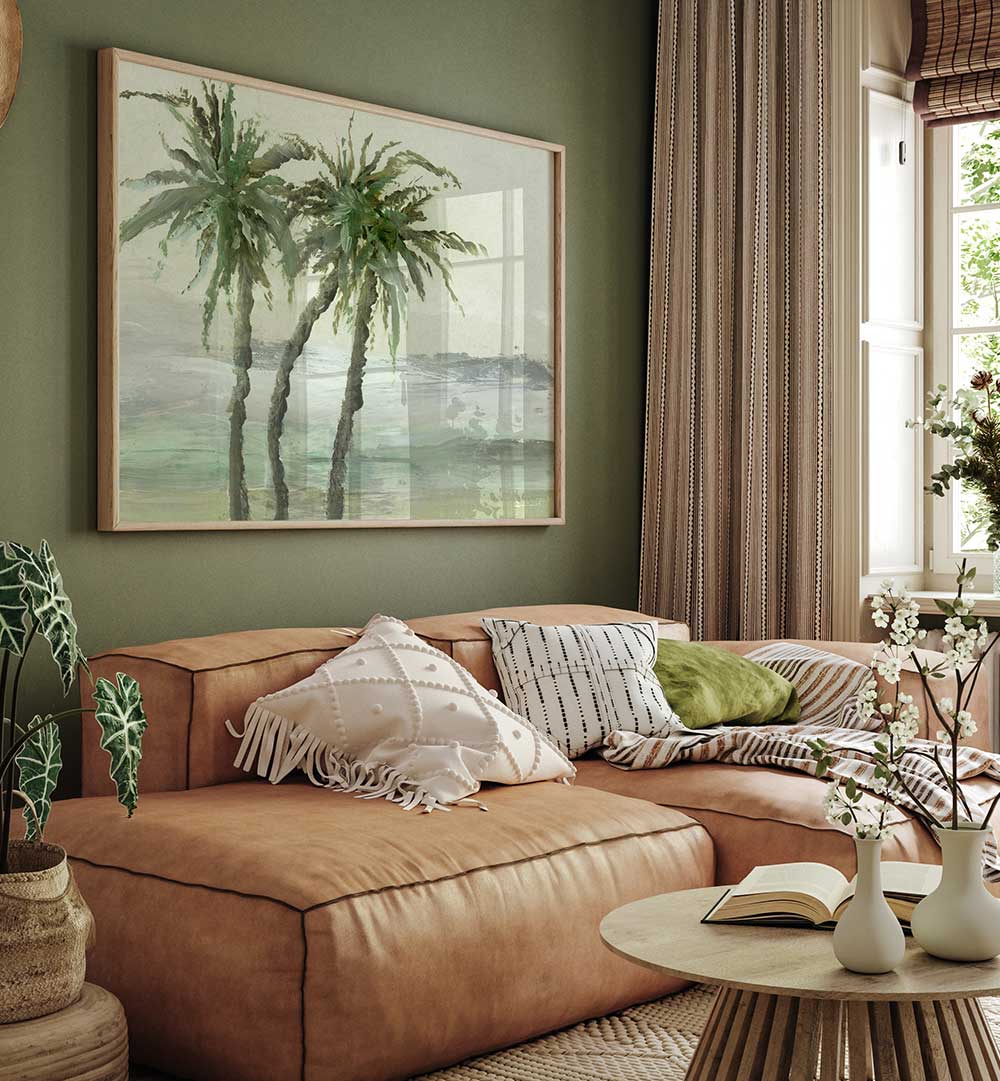WINDY PALMS , FLORAL FLOWER PAINTINGS