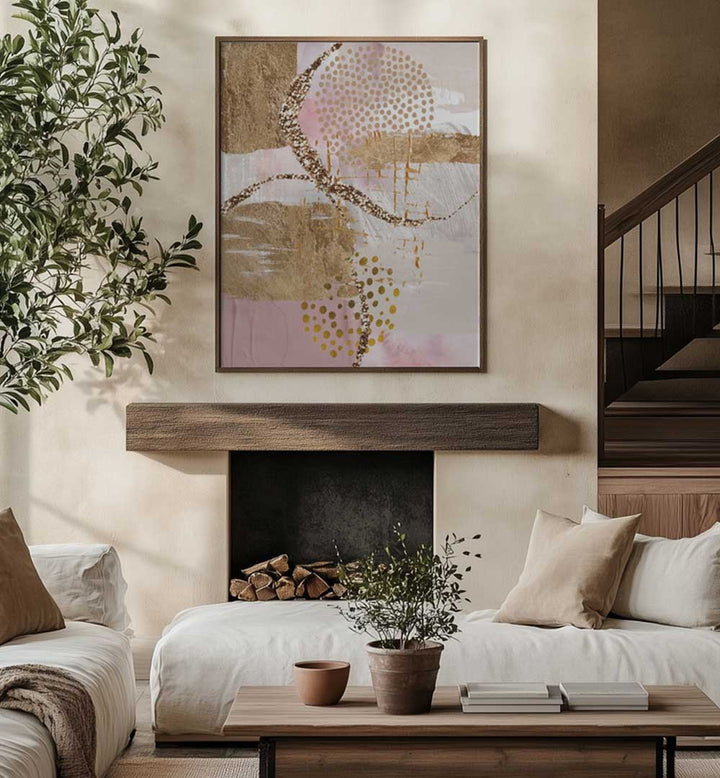 GOLDEN SUNRISE , BOHO ART PAINTINGS