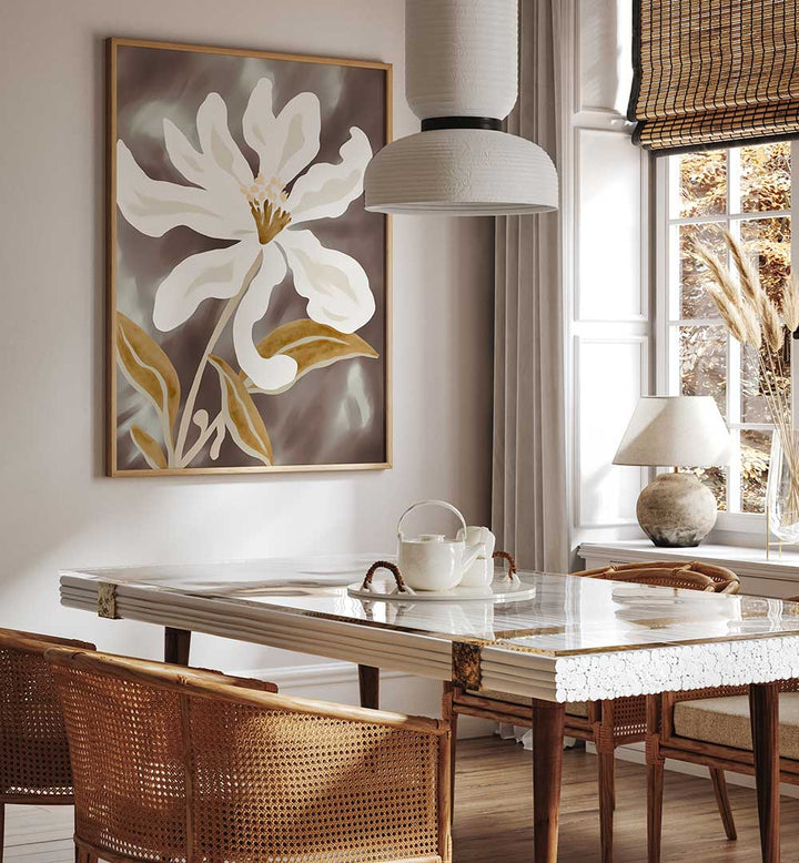 WHITE FLOWER PETALS , FLORAL FLOWER PAINTINGS