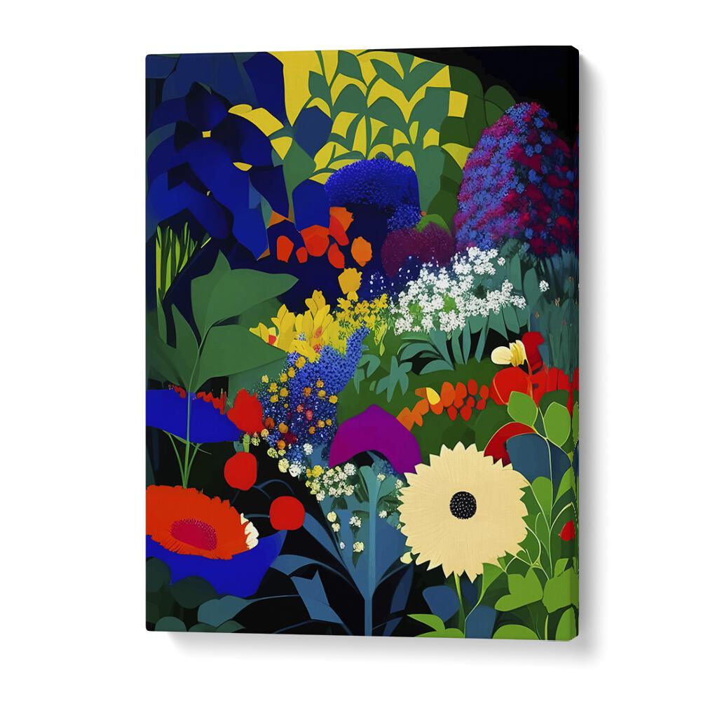 Vibrant floral arrangement in "A BEAUTIFULLY DARK MIND, FLORAL FLOWER PAINTINGS" by Uma Gokhale, showcasing rich emotions.