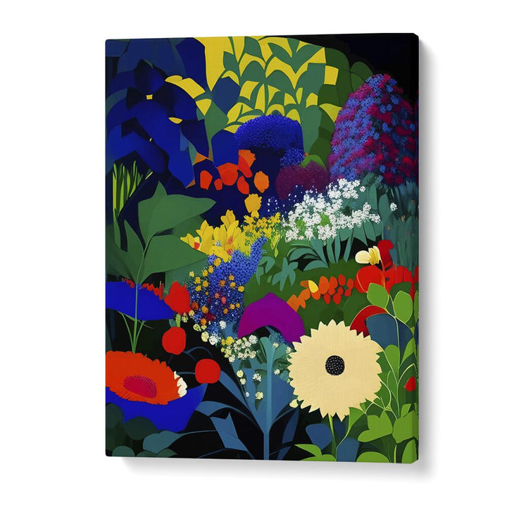 Vibrant floral arrangement in "A BEAUTIFULLY DARK MIND, FLORAL FLOWER PAINTINGS" by Uma Gokhale, showcasing rich emotions.