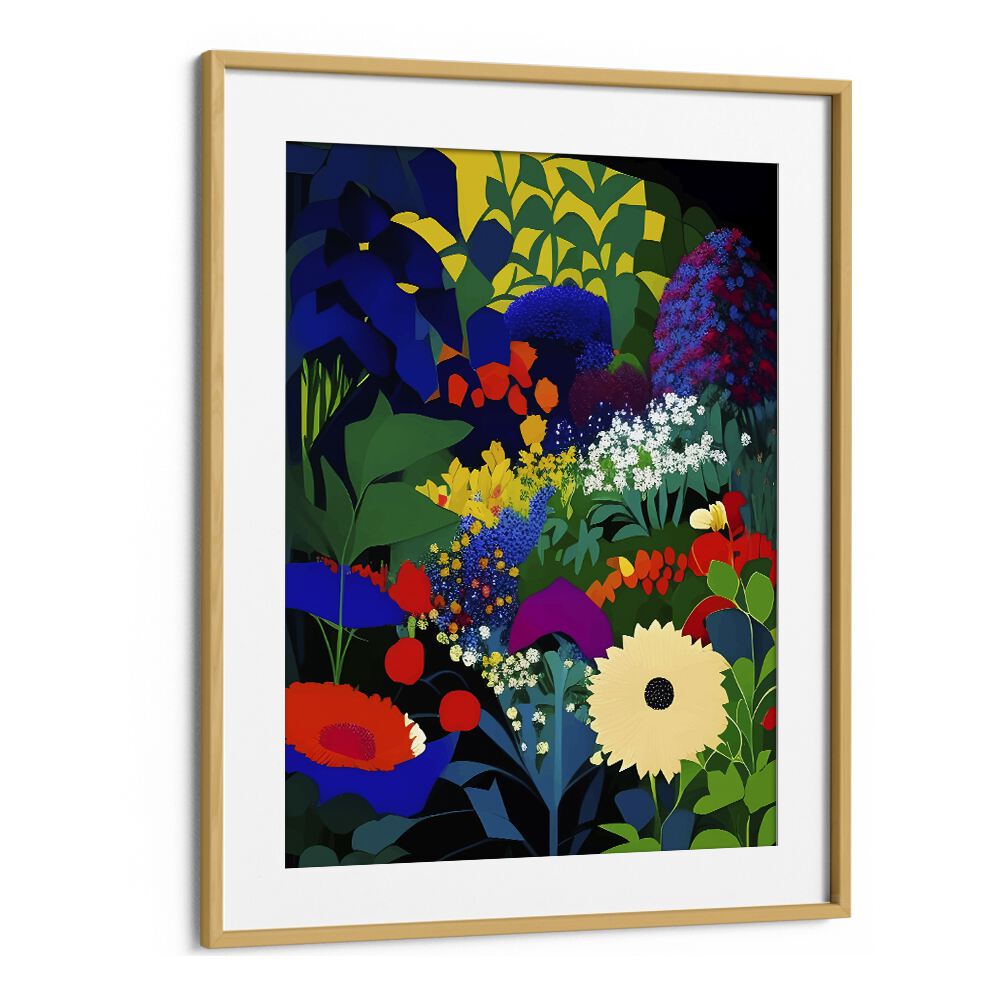 Vibrant floral arrangement in "A BEAUTIFULLY DARK MIND, FLORAL FLOWER PAINTINGS" by Uma Gokhale, perfect for art lovers.
