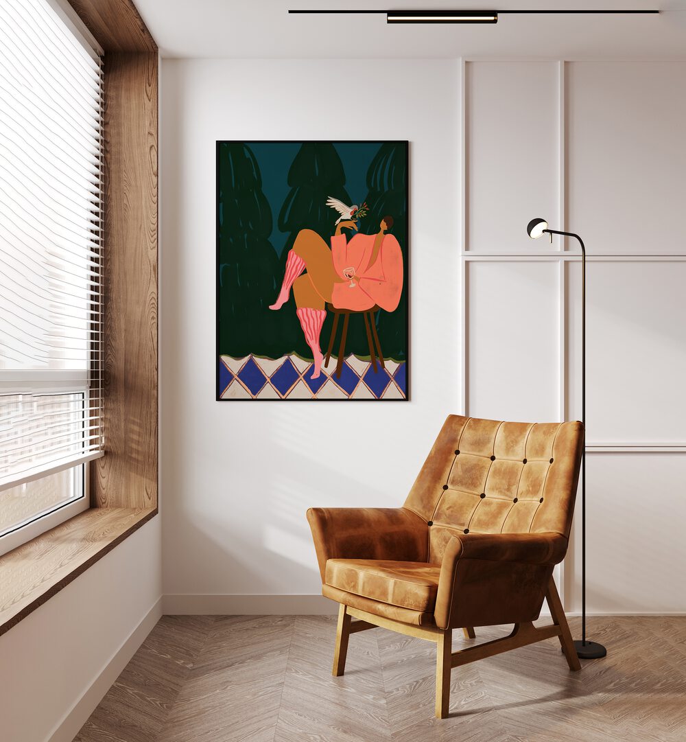Enhance your space with "A LIL BIRDY TOLD ME, PORTRAITS" by Arty Guava, a stunning modern wall art print.