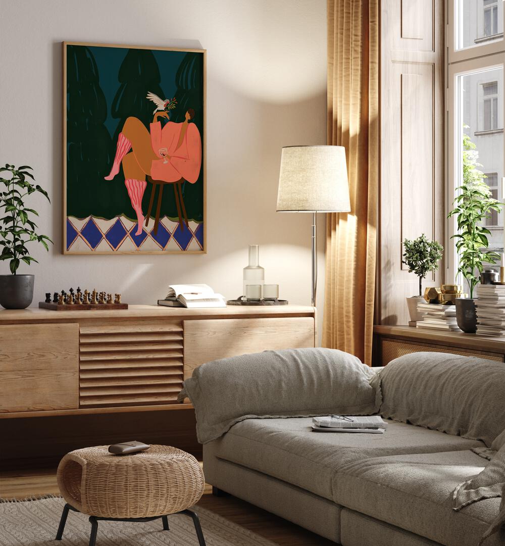 Transform your space with A LIL BIRDY TOLD ME, PORTRAITS by Arty Guava, showcasing modern elegance and charm.