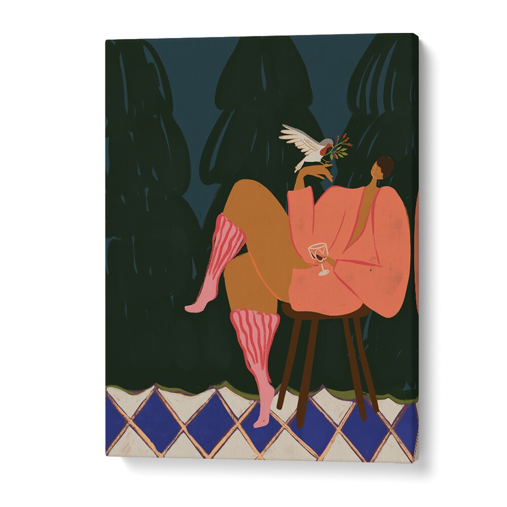 Colorful wall art featuring A LIL BIRDY TOLD ME, PORTRAITS by Arty Guava, perfect for modern home decor.