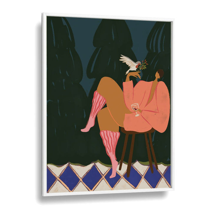 Discover modern elegance with "A LIL BIRDY TOLD ME, PORTRAITS" wall art by Arty Guava, perfect for any space.