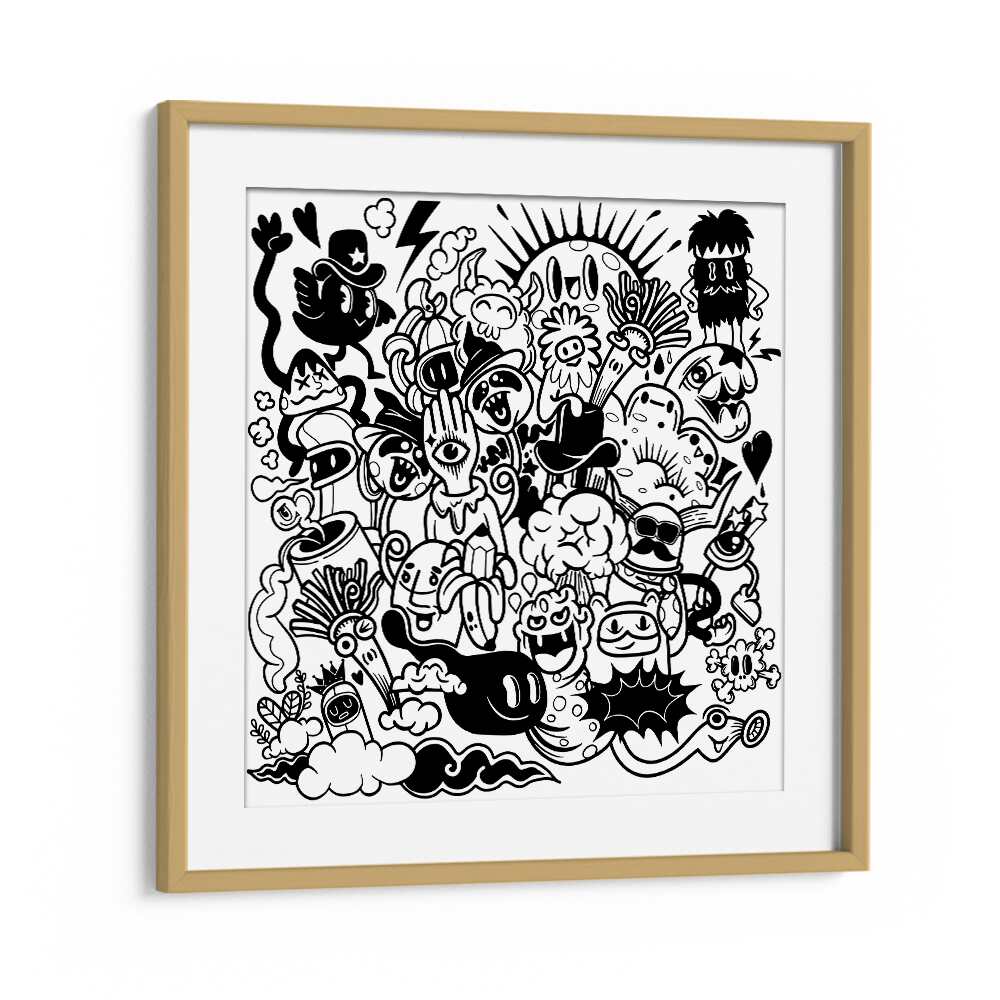 Brighten your space with A SUNNY DAY, DOODLE ART PAINTINGS featuring whimsical designs and vibrant imagery.