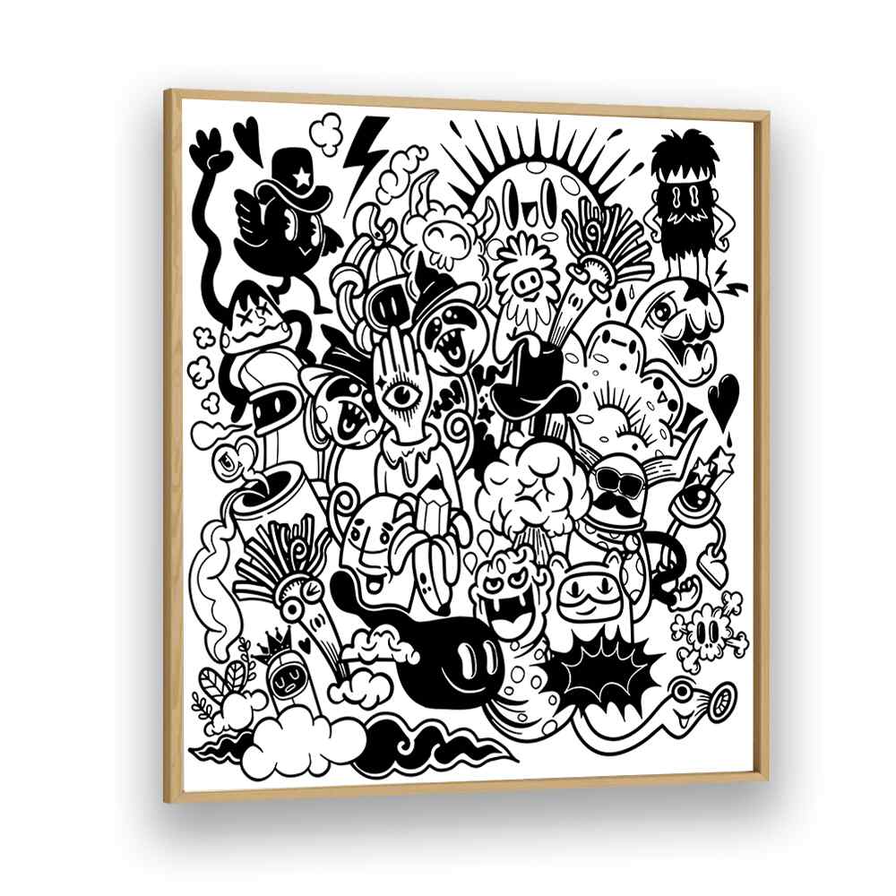 Vibrant A SUNNY DAY, DOODLE ART PAINTINGS bring joy and creativity to any space with whimsical designs.