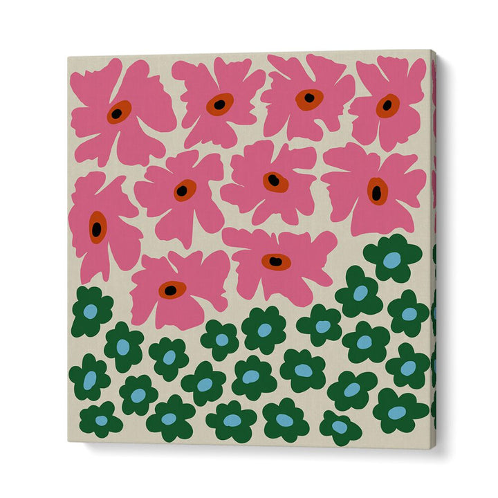 Abstract Floral V, Botanical Art Paintings Artwork in Gallery Wrap