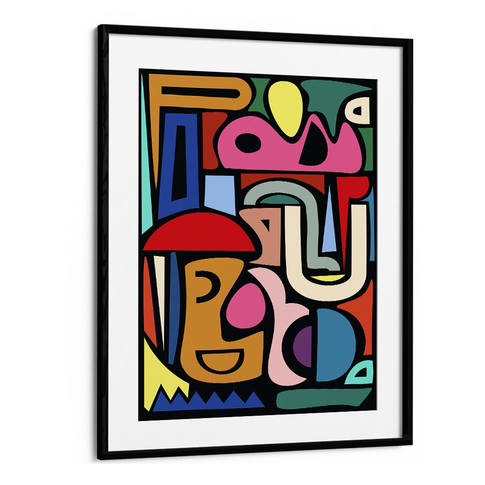 Vibrant BOLD COLOURFUL ABSTRACT ART, ABSTRACT PAINTINGS in a stylish frame, perfect for enhancing your living space.