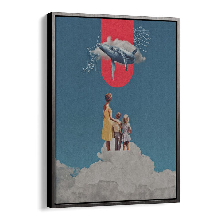 Surreal ALOHA WHALE art print by Space Rocket Art, perfect for transforming your living space with imagination.