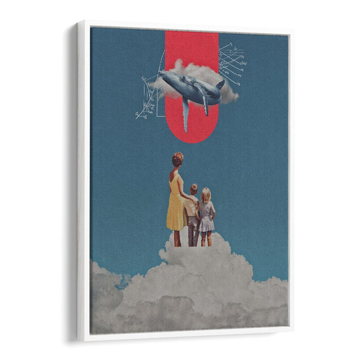 Surreal art prints featuring the Aloha Whale, elevating your space with enchanting visuals by Space Rocket Art.