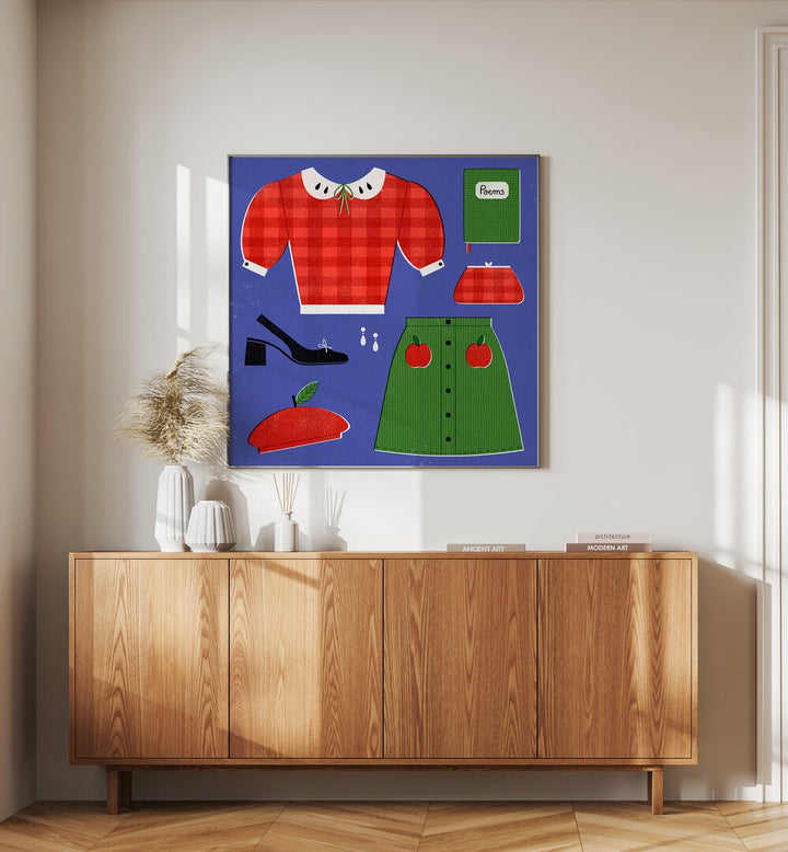 Colorful fashion artwork titled "Apple" by Julia Leister, perfect for stylish decor in APPLE, FASHION POSTERS.