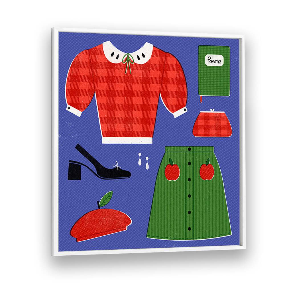 Stylish "Apple" fashion poster by Julia Leister, perfect for adding charm to any space. Explore APPLE, FASHION POSTERS.