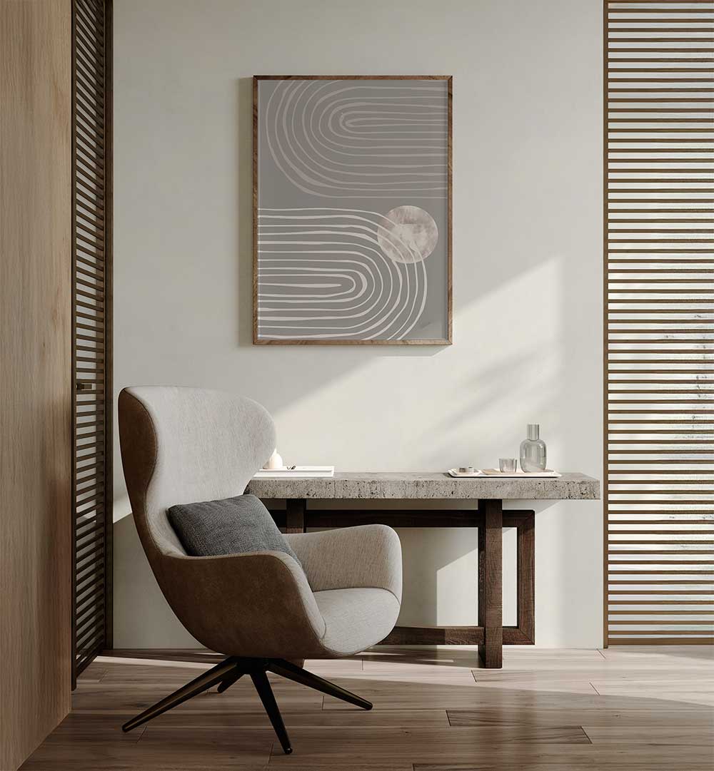 Transform your space with ARCH DARK I, BOHO ART PAINTINGS featuring abstract designs and earthy tones.