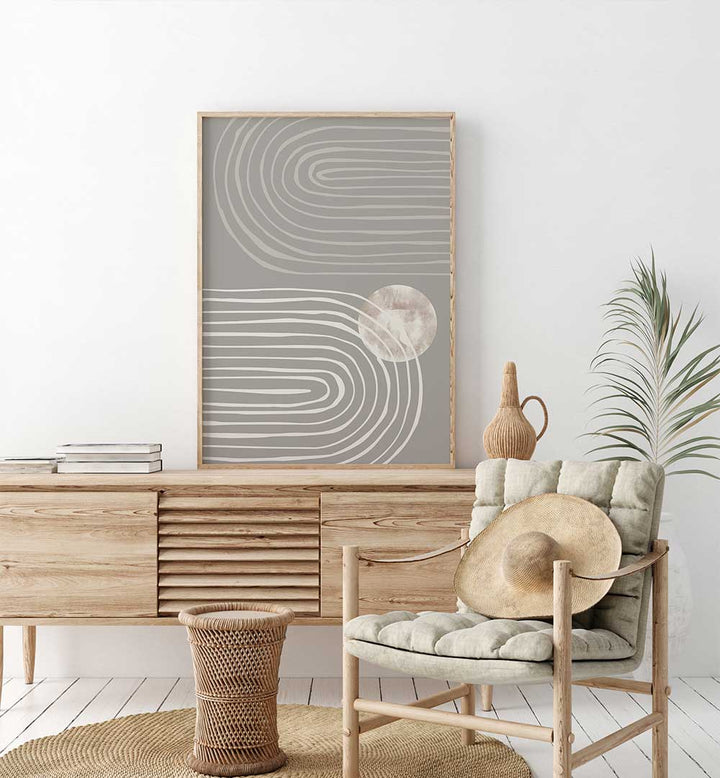 Transform your space with ARCH DARK I, BOHO ART PAINTINGS, featuring earthy tones and abstract chic design.