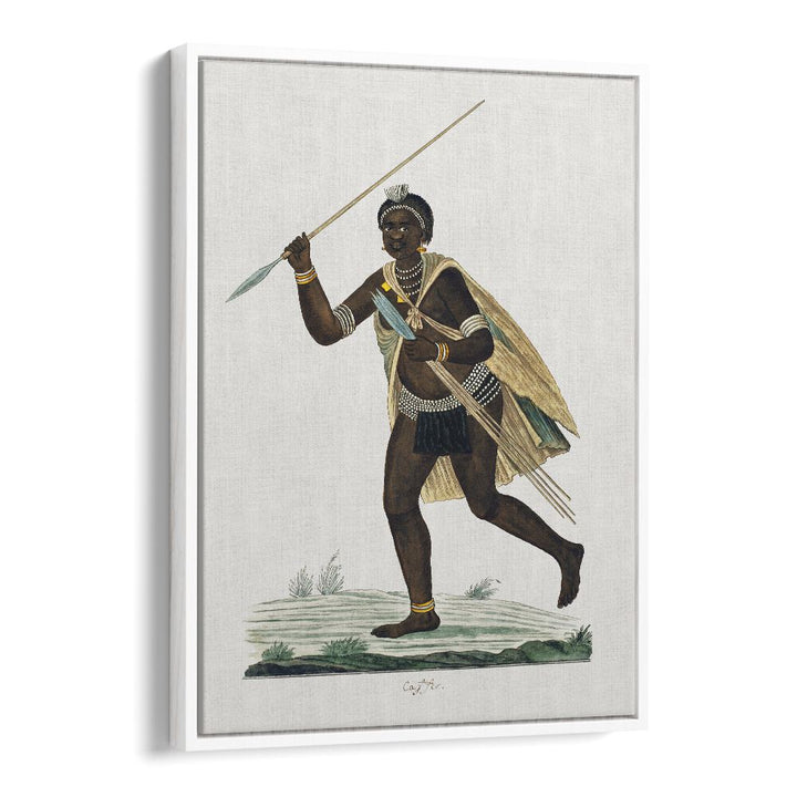 Dynamic ASSEGAIS, AFRICAN ART PAINTINGS showcasing rich cultural heritage, framed for timeless elegance.